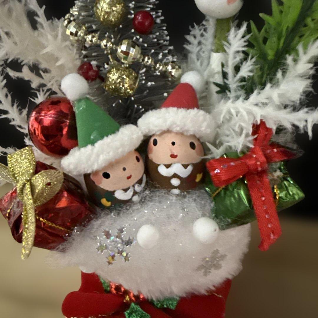 どんぐりアート♡ Xmasタペストリー風＆ブーツオブジェ2点♡