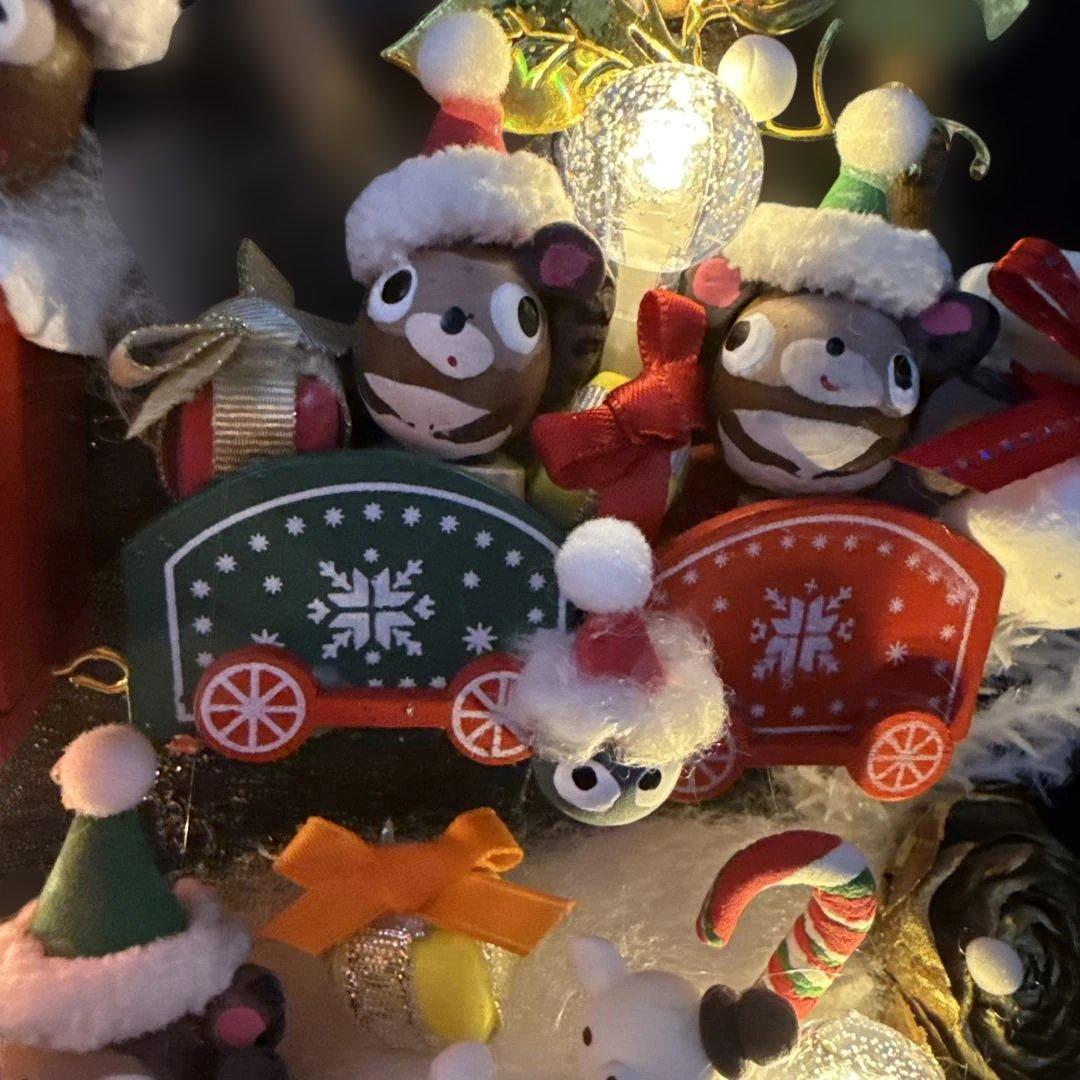 どんぐりアート♡ Xmasタペストリー風＆ブーツオブジェ2点♡