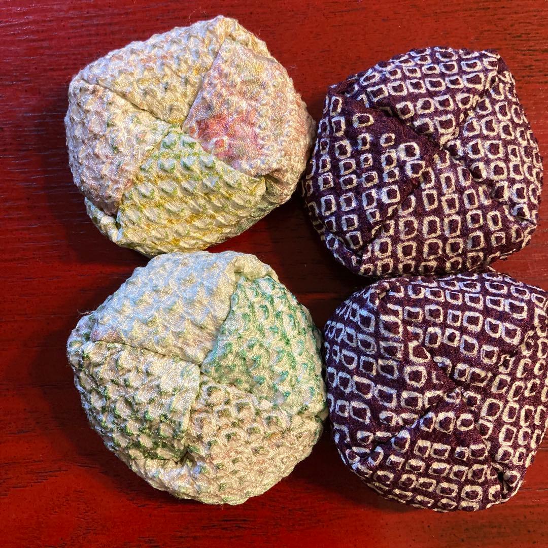 さとみ様　ご連絡用 お手玉12個セット　着物地　絞り　羽織　ペレット入り