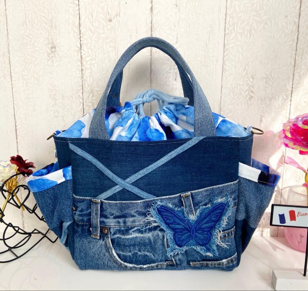 デニムリメイクバッグS うさぎ