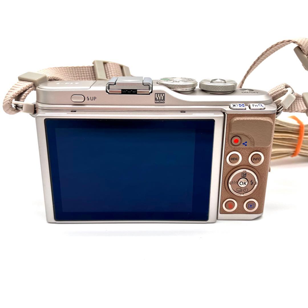 Wi-Fi対応♪ OLYMPUS E-PL9 ブラウン　望遠ダブルレンズキット