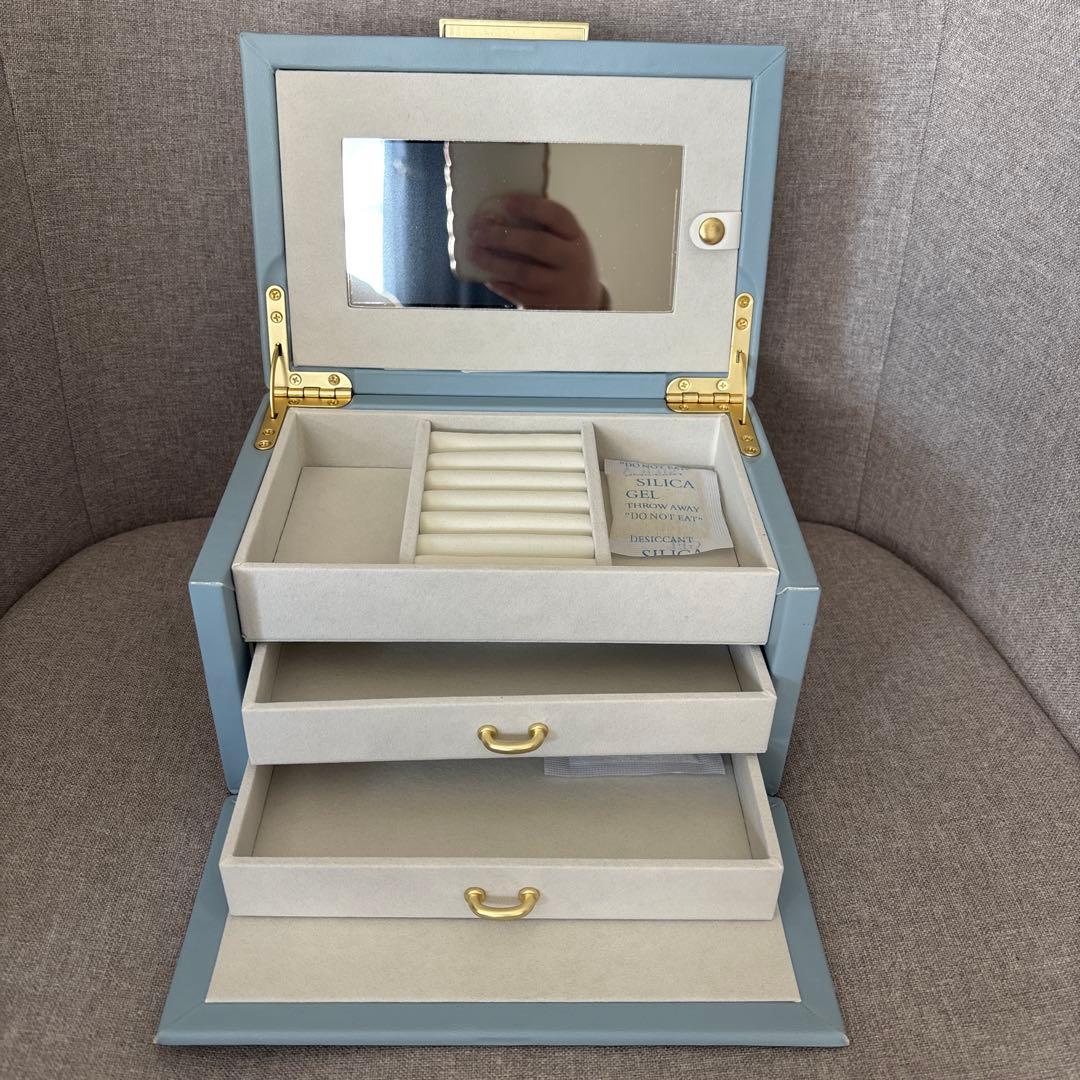 Francfranc ジュエリーボックス L ブルー