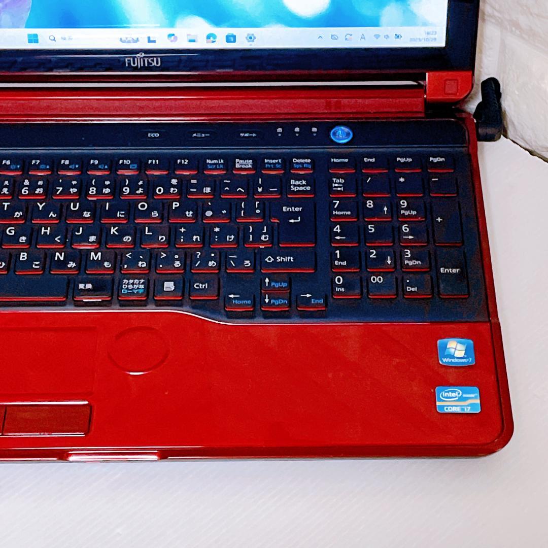 ノートパソコン Windows11 core i7 SSD 富士通 ノートPC