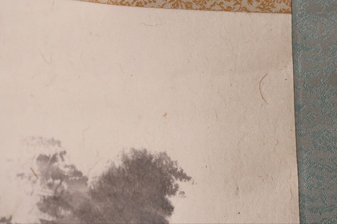 【真作】日本画 中島菜刀 吉野川鮎戸瀬図 紙本 掛軸 山水風景 鳥取 MB254