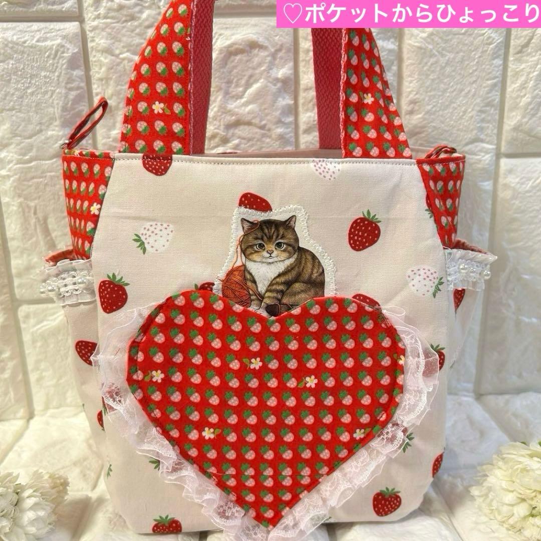 ゆ*ら様 茶トラちゃんバック＆ポーチ2個セット　リトルヤーンハンターズ　コヤンイ