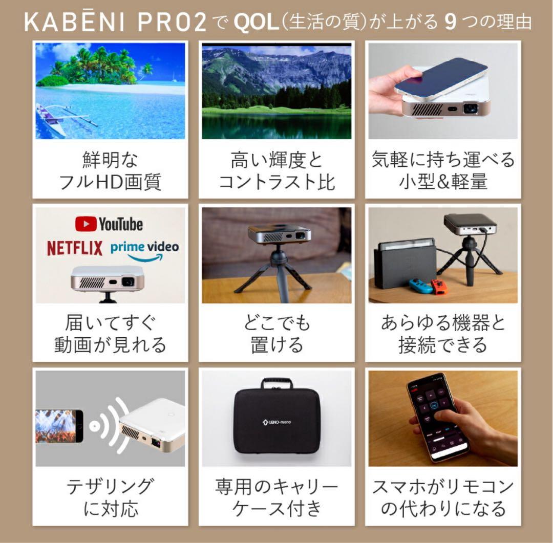 ★水飴ねるる★プロジェクター カベーニPRO2 フルHD プロジェクター