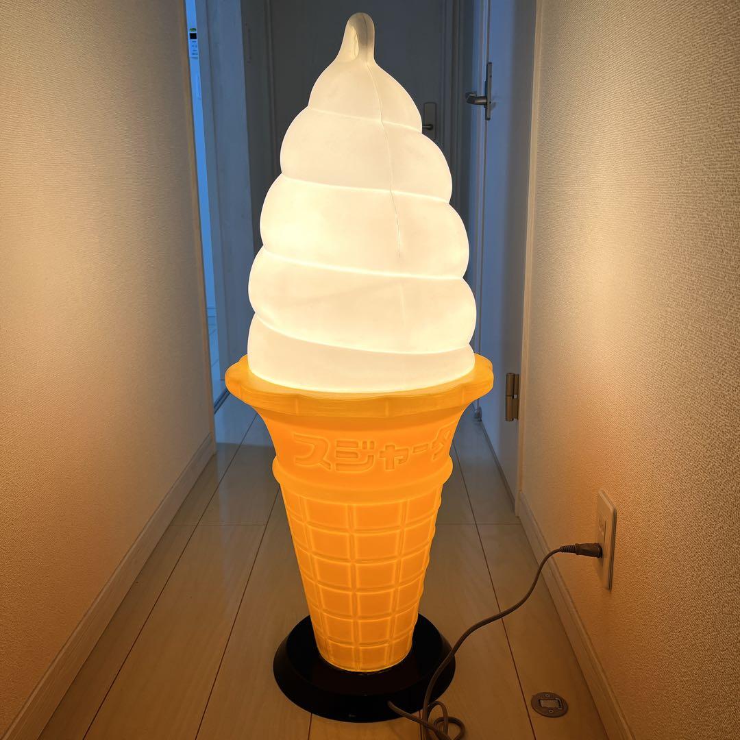 ソフトクリーム看板 スジャータ TOMI 昭和レトロ 業務用 ライト 置物