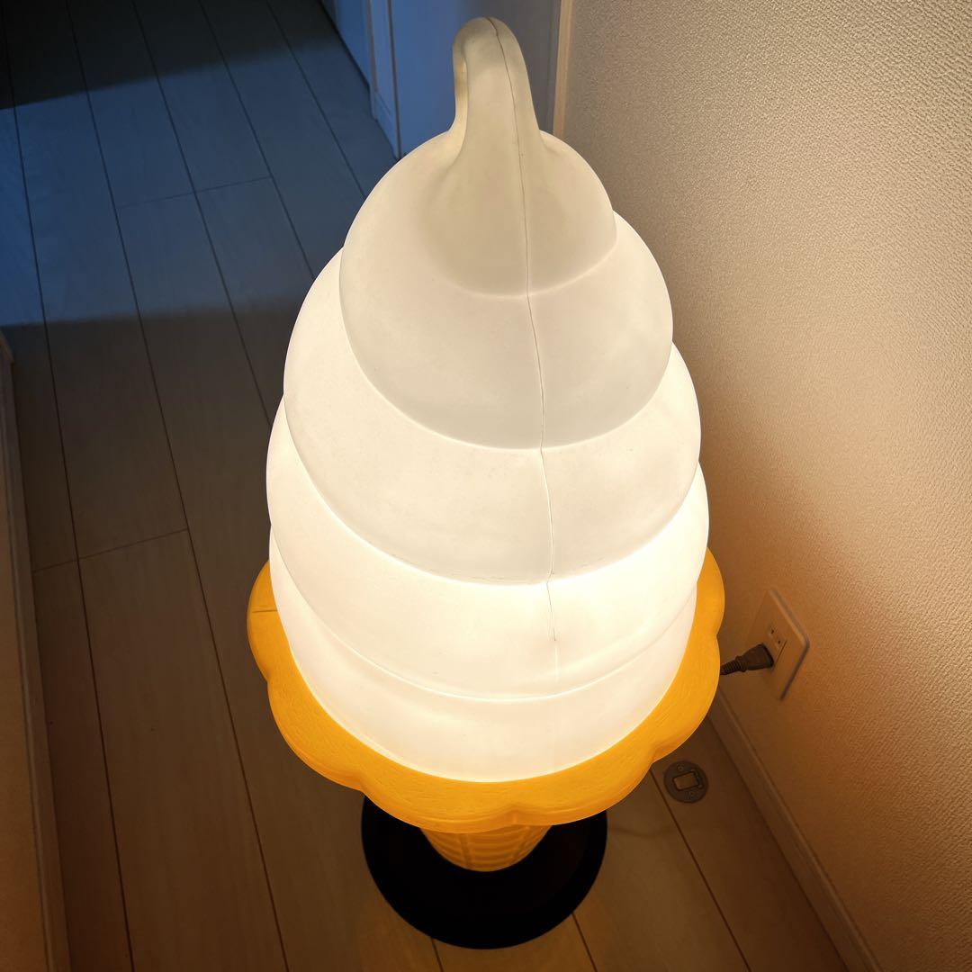 ソフトクリーム看板 スジャータ TOMI 昭和レトロ 業務用 ライト 置物