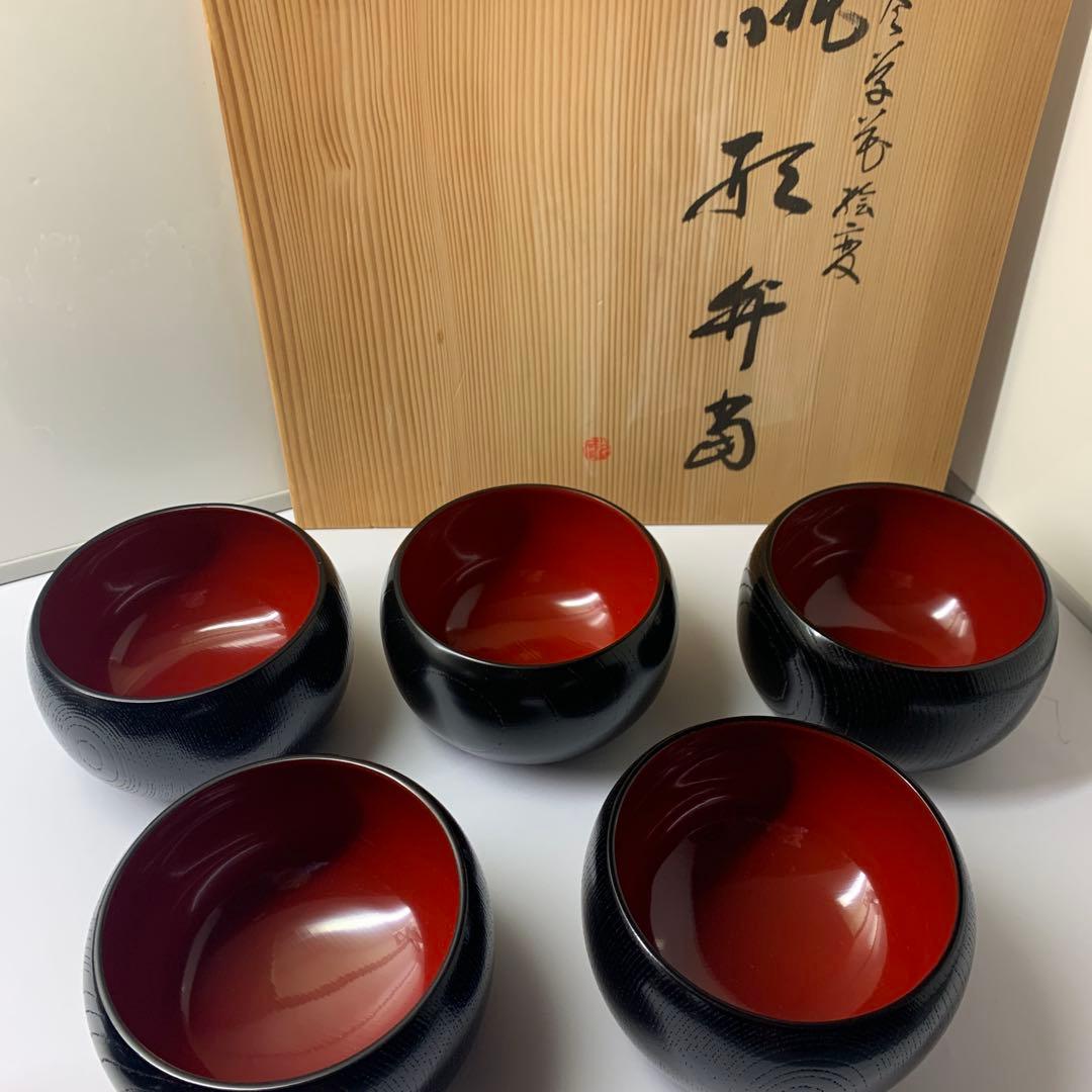瓢箪型弁当箱　瓢箪弁当　漆器　アソベ光石製　5個