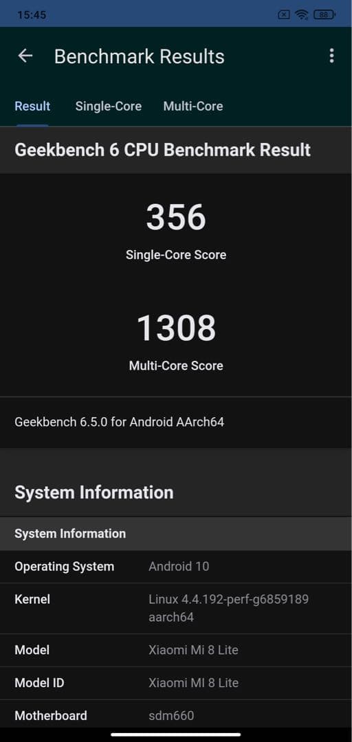 Xiaomi シャオミMi 8 Lite グローバル版　6GB 64GB