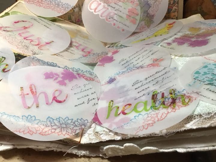 ハンドメイド　グラシン紙　袋　造花
