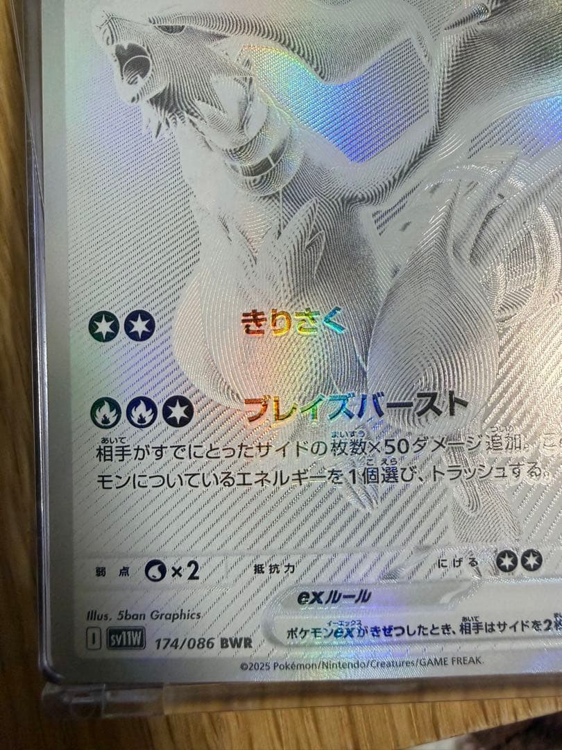 レシラムex BWR SV11W ホワイトフレア Nのゼクロム　AR