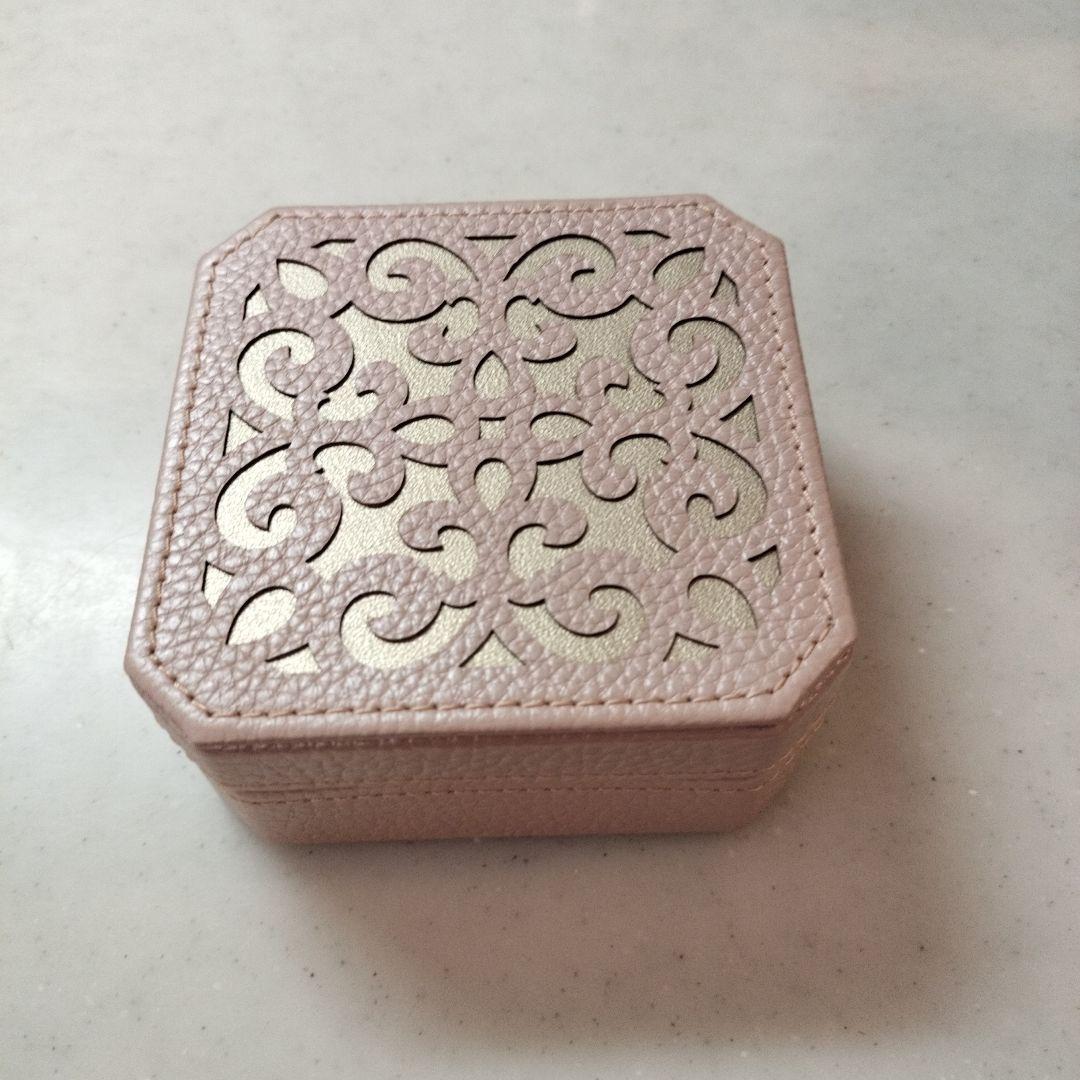 銀座和光 WAKO アクセサリーボックス ピンク×シャンパンゴールド