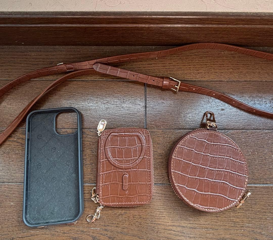 Custype ブラウン クロコダイル型押し iPhoneケース