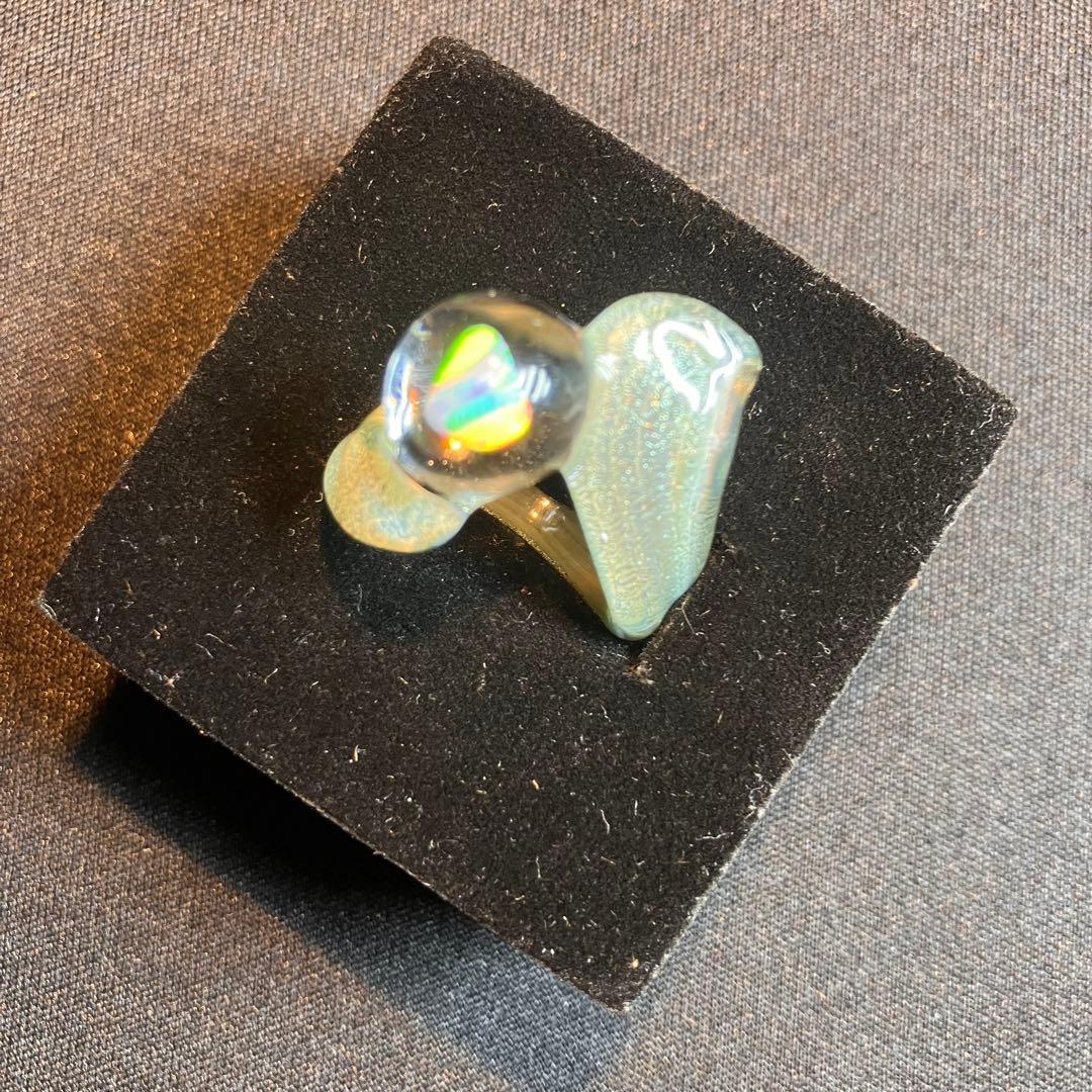Xodas リング 指輪 ボロシリケイトガラス Dicro White Opal