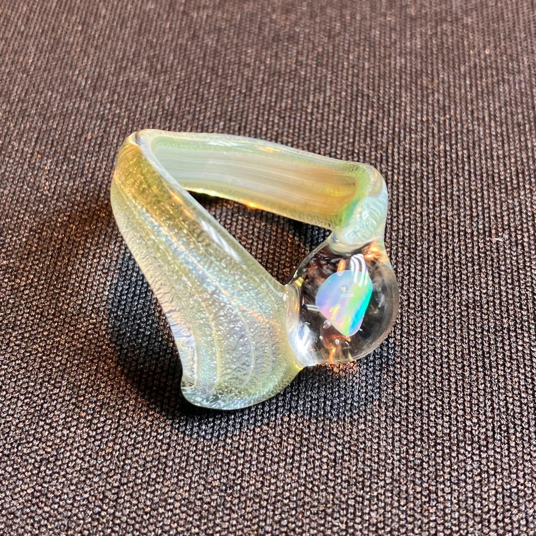 Xodas リング 指輪 ボロシリケイトガラス Dicro White Opal