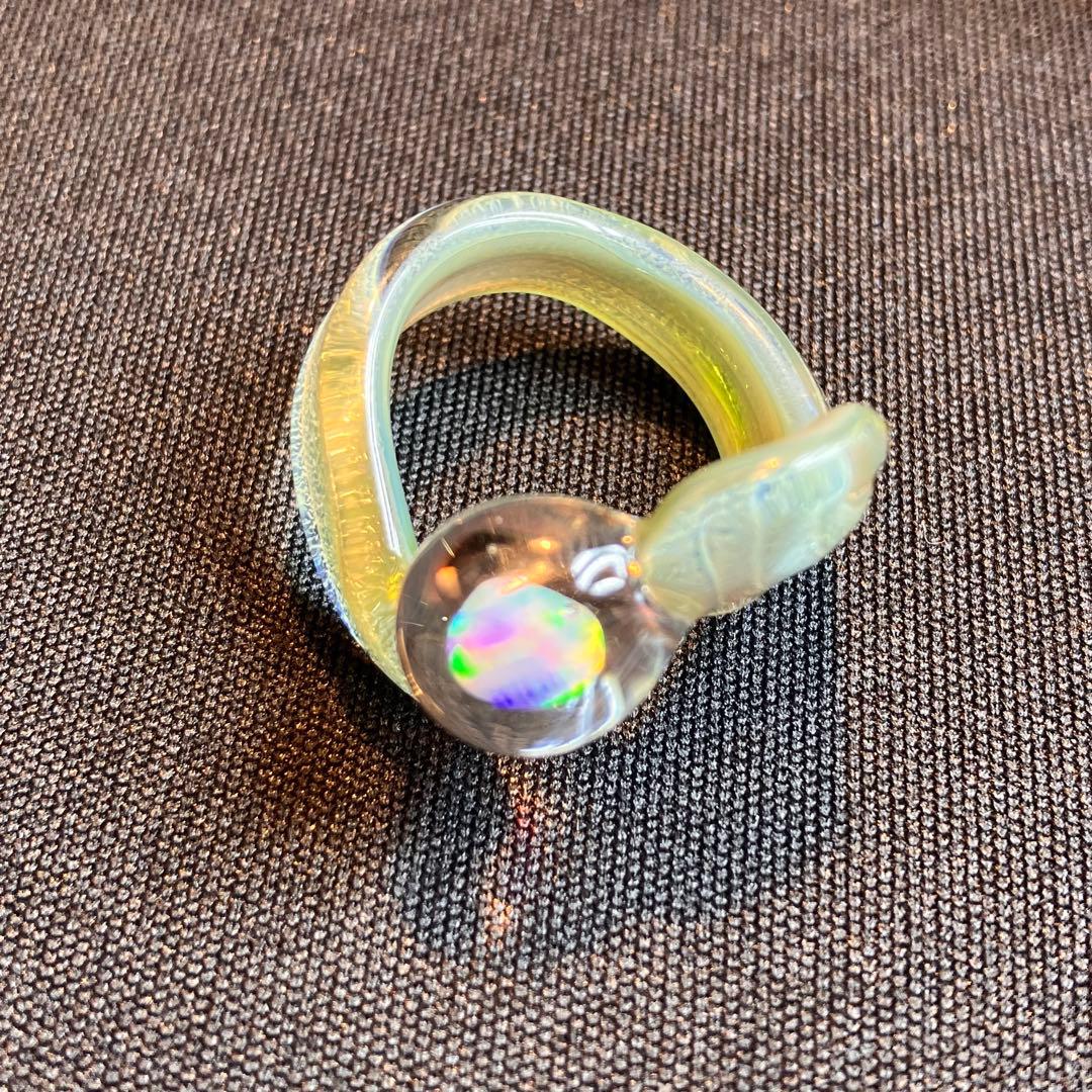 Xodas リング 指輪 ボロシリケイトガラス Dicro White Opal