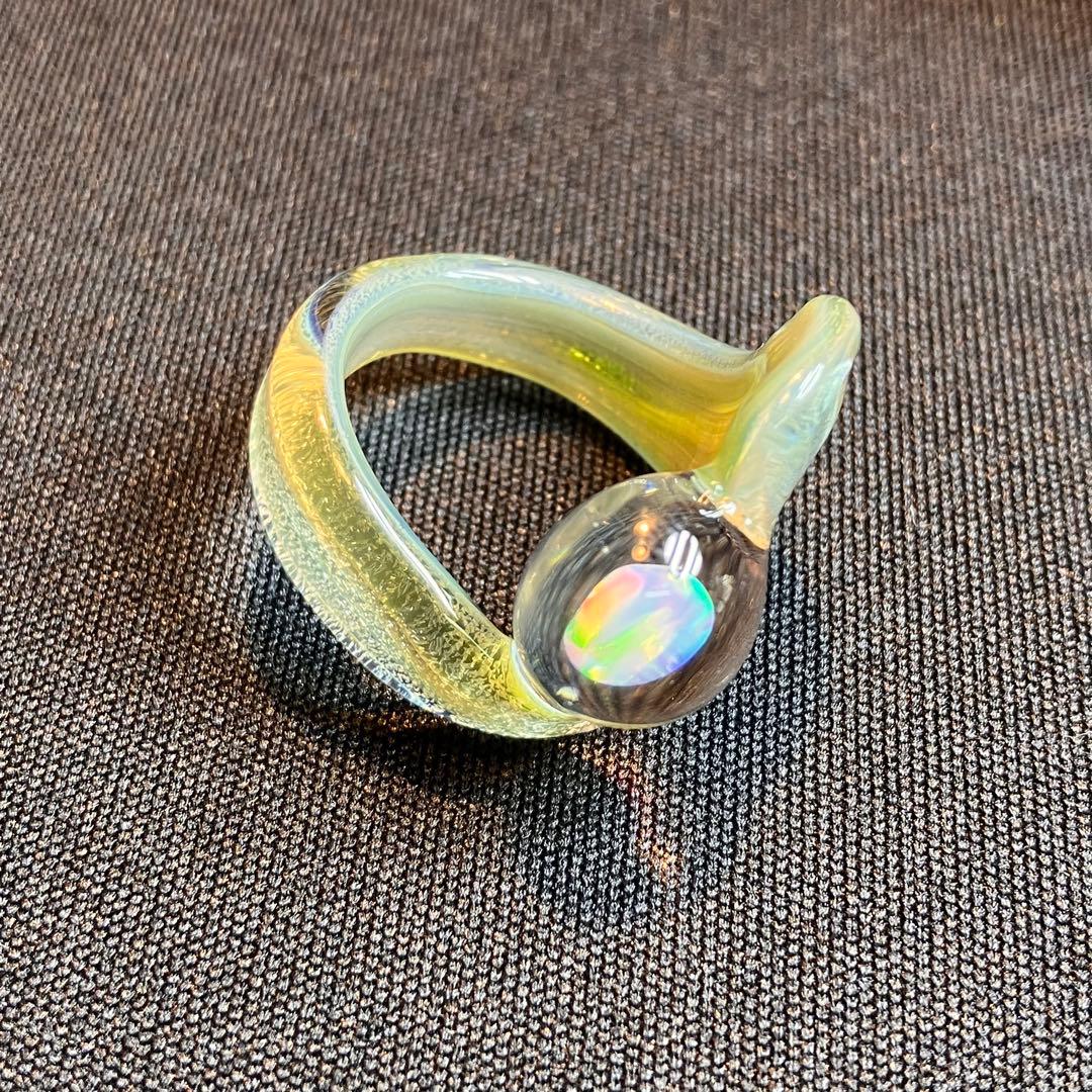 Xodas リング 指輪 ボロシリケイトガラス Dicro White Opal