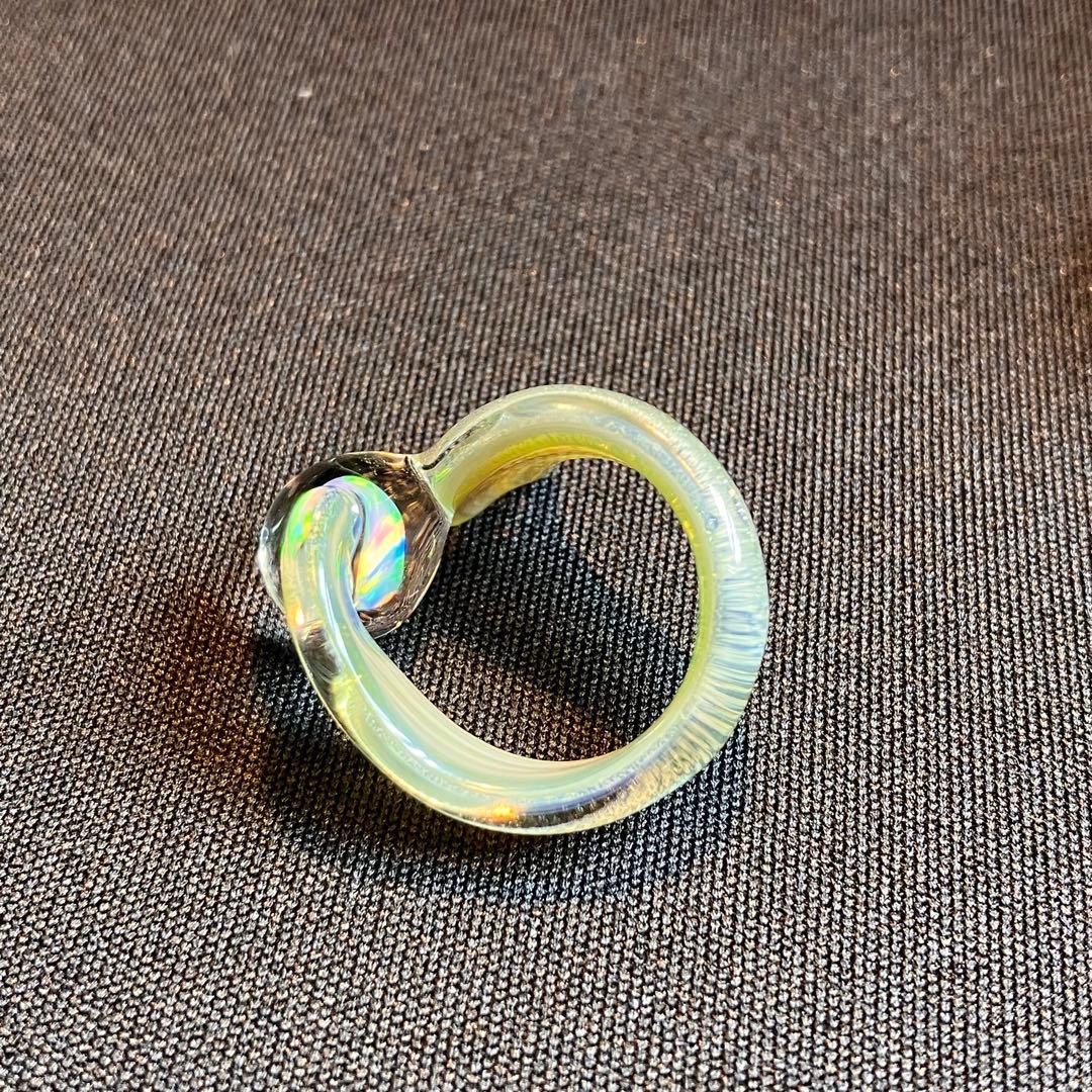 Xodas リング 指輪 ボロシリケイトガラス Dicro White Opal