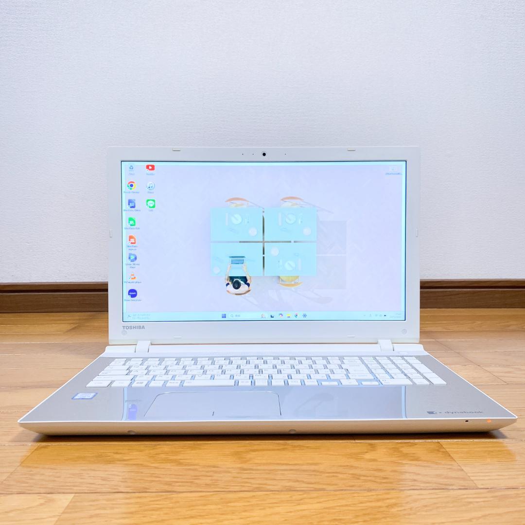 美品✨東芝ノートパソコン 新品SSD 第6世代i3 メモリ8 win11 カメラ