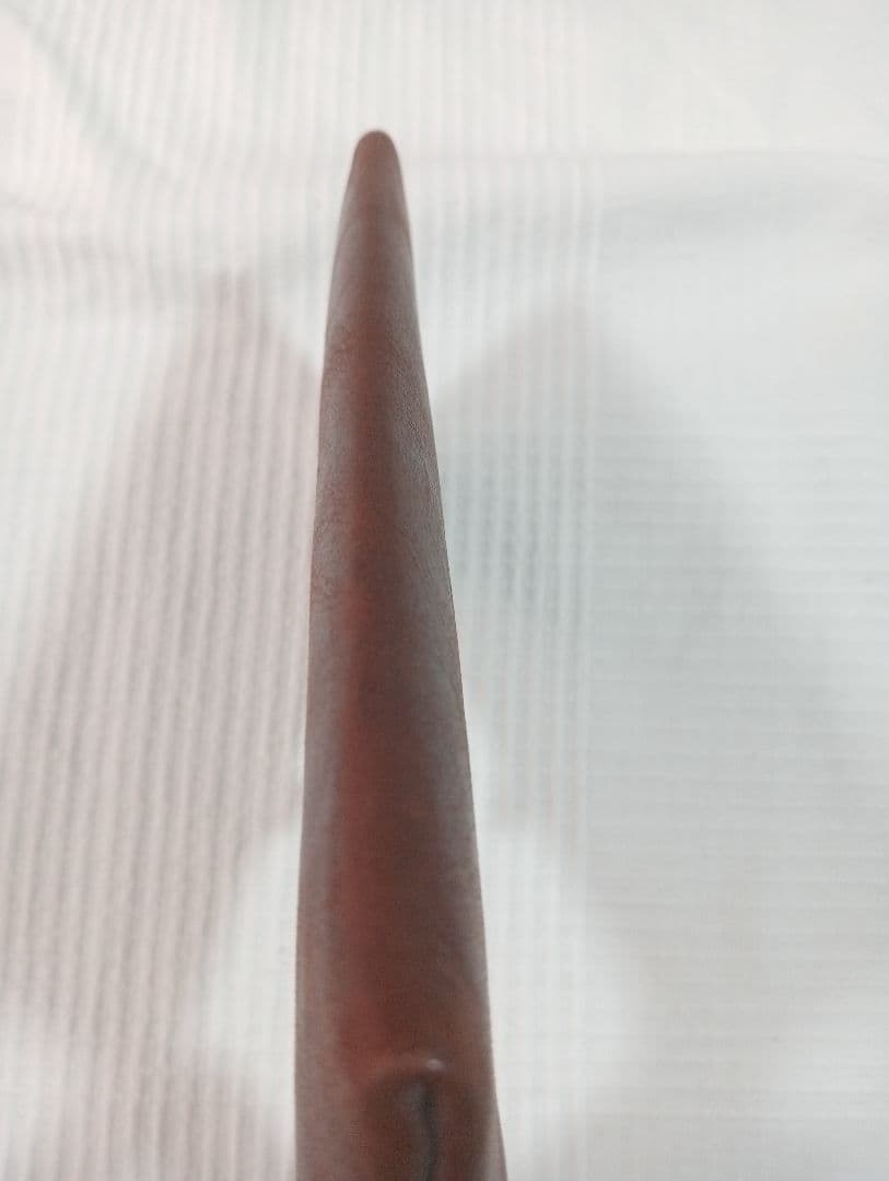 未使用 nafka がま口 天然革 レザー 長財布 ダークブラウン 軽量