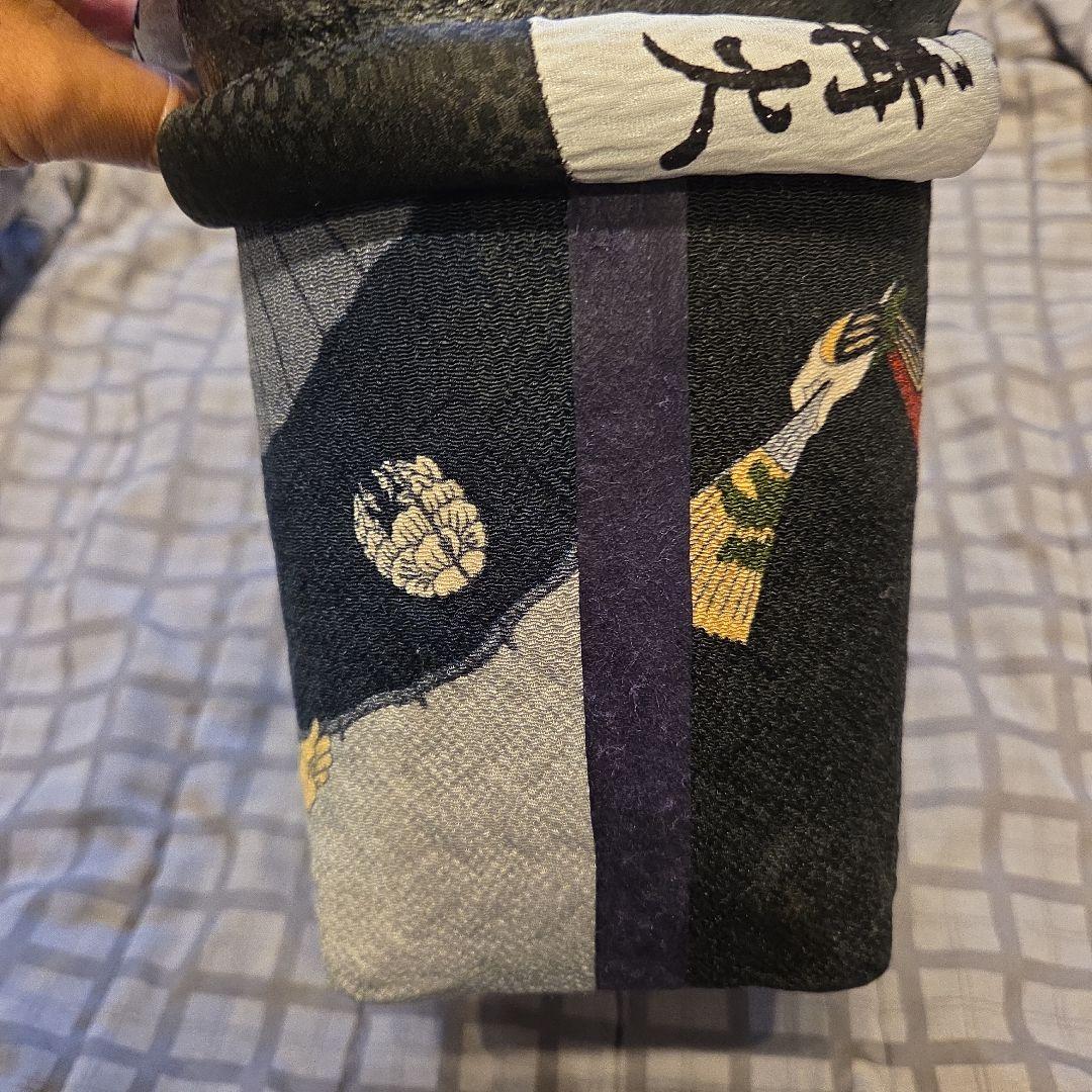 浮世絵歌舞伎柄の一閑張りかごバッグ