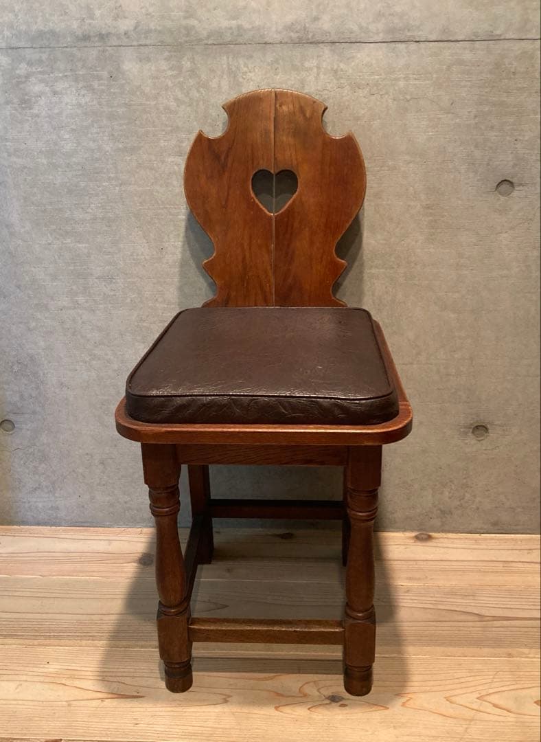 アンティーク　チェア　ハート　家具 カントリー　カフェ屋　什器　インテリア　当時