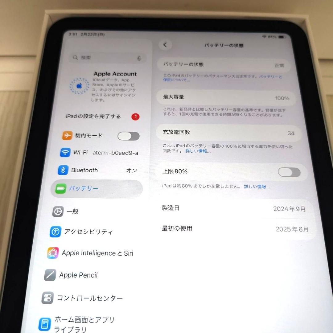 iPad mini 第7世代 A17 Pro 512gb WiFi ブルー