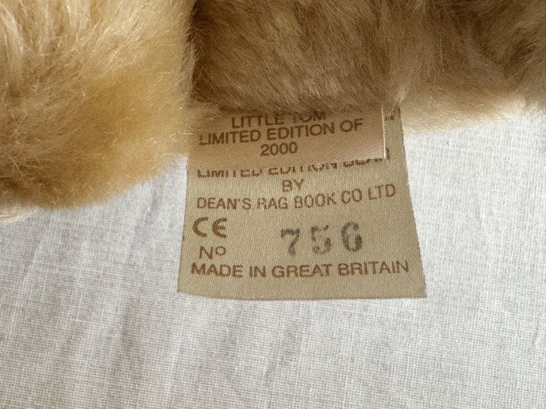 限定 イギリス製 Dean's Rag Book Co. 2000年テディベア