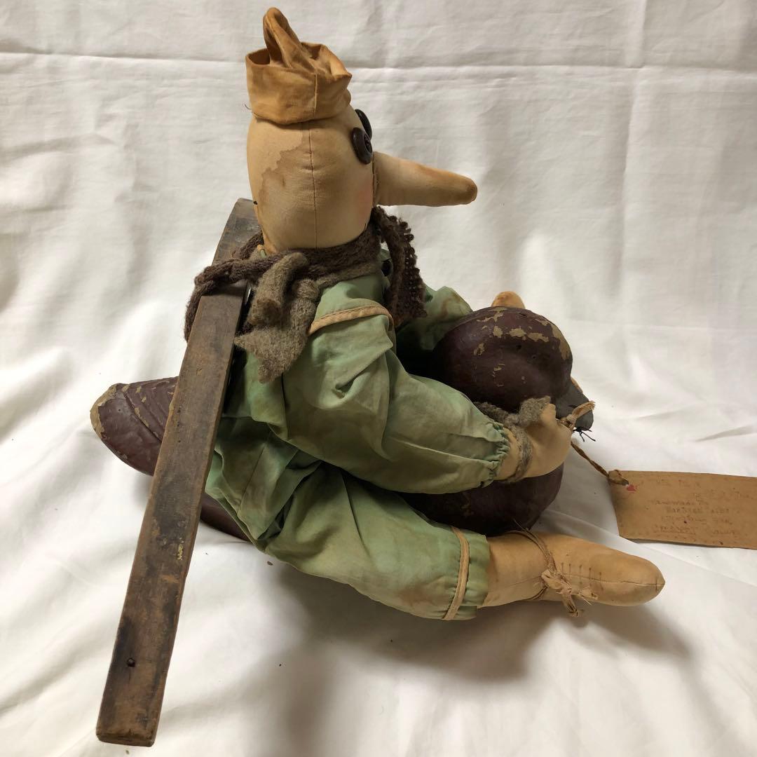 タタードラビット　ピノキオ　ハンドメイド　希少　カントリードール　ヴィンテージ