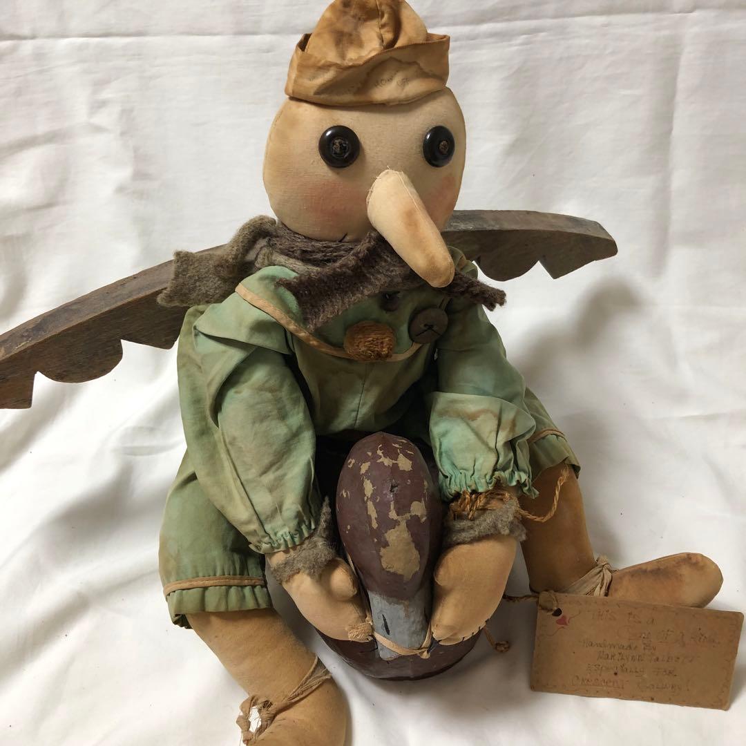 タタードラビット　ピノキオ　ハンドメイド　希少　カントリードール　ヴィンテージ