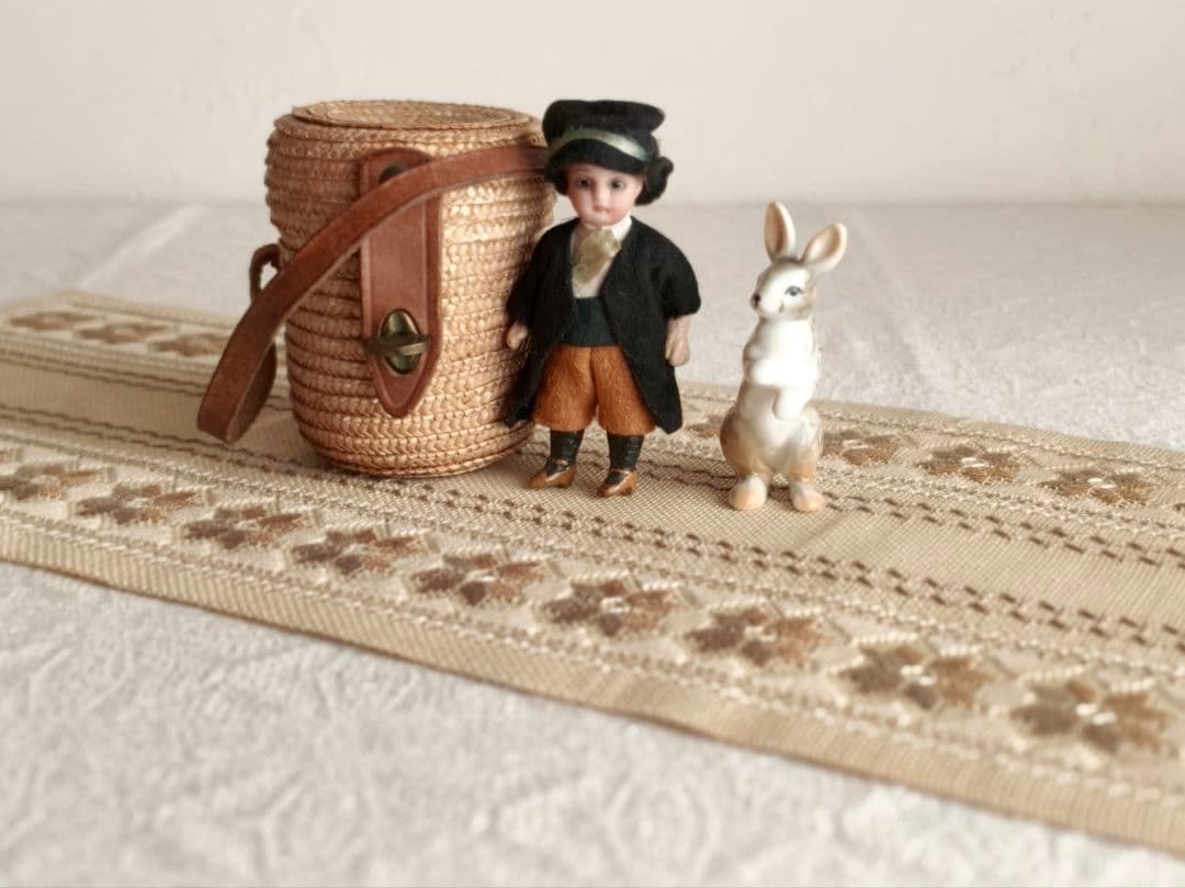 【たぁこ*さま】vintage ❀ ベージュ ブラウン お花がら ランナー