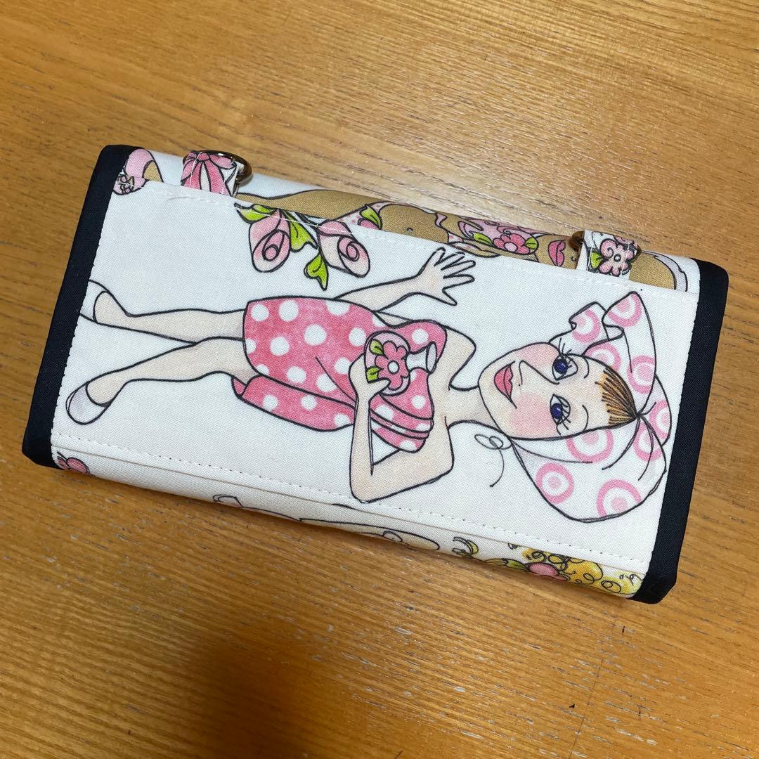 長財布　やりくり財布　ハンドメイド　トートバッグ　巾着袋　ハンドメイド　セット