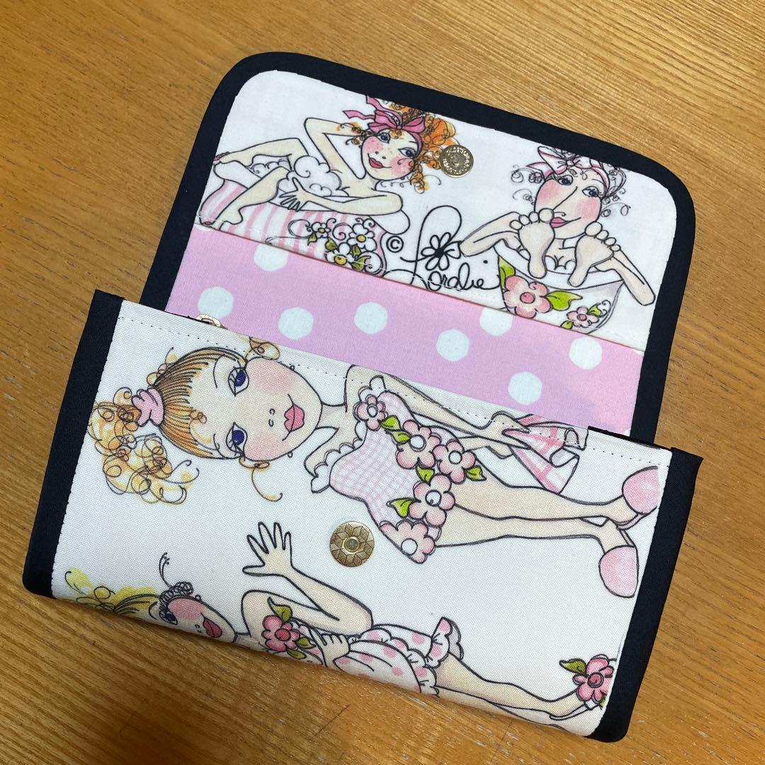 長財布　やりくり財布　ハンドメイド　トートバッグ　巾着袋　ハンドメイド　セット