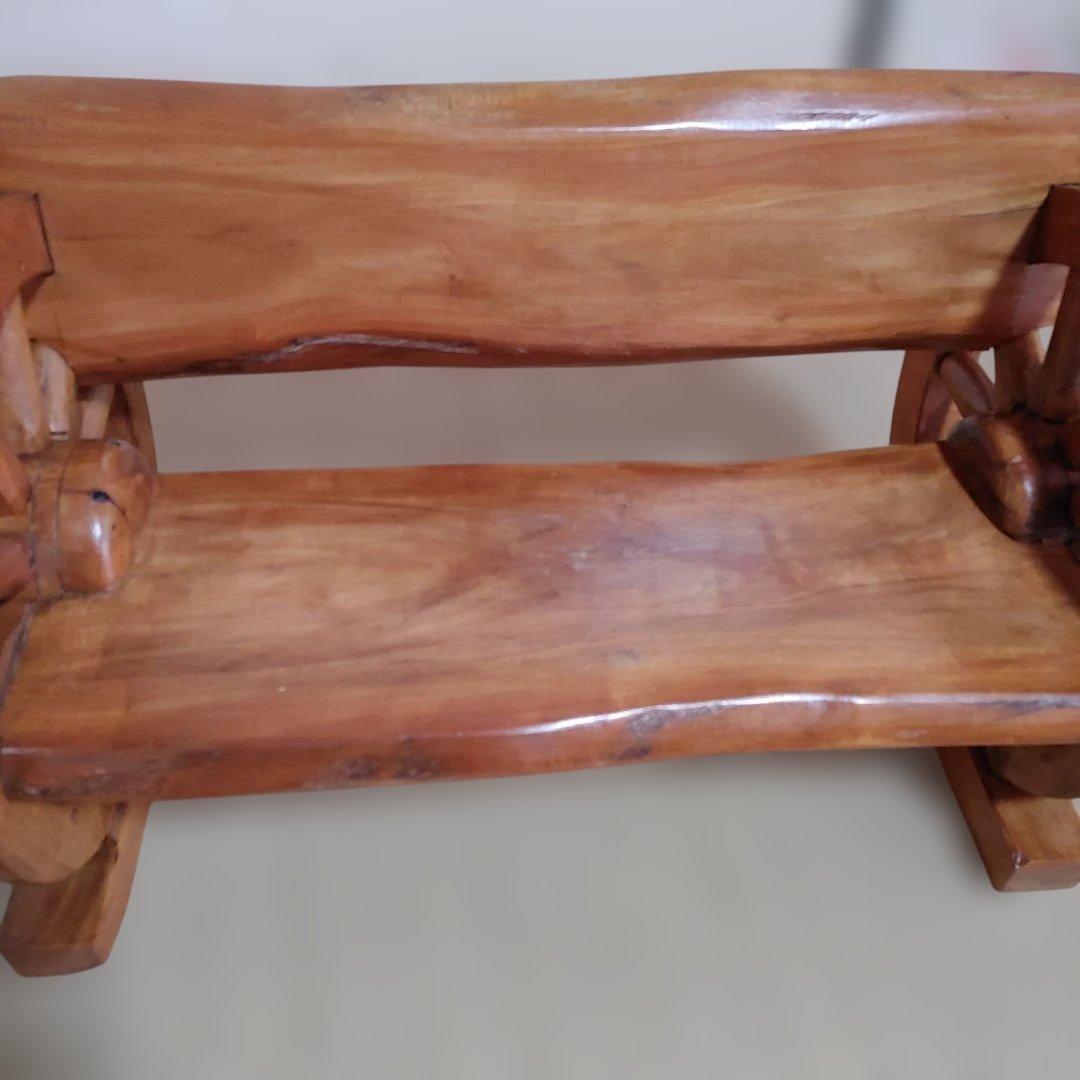 木彫り/手彫り/手作り/木製車輪ラック