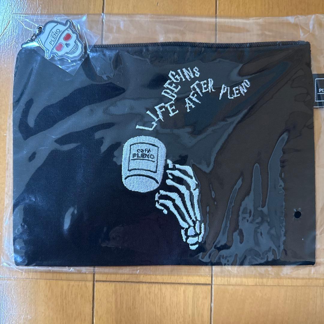 PLENIO スカルデザイン トートバッグ・ポーチセット