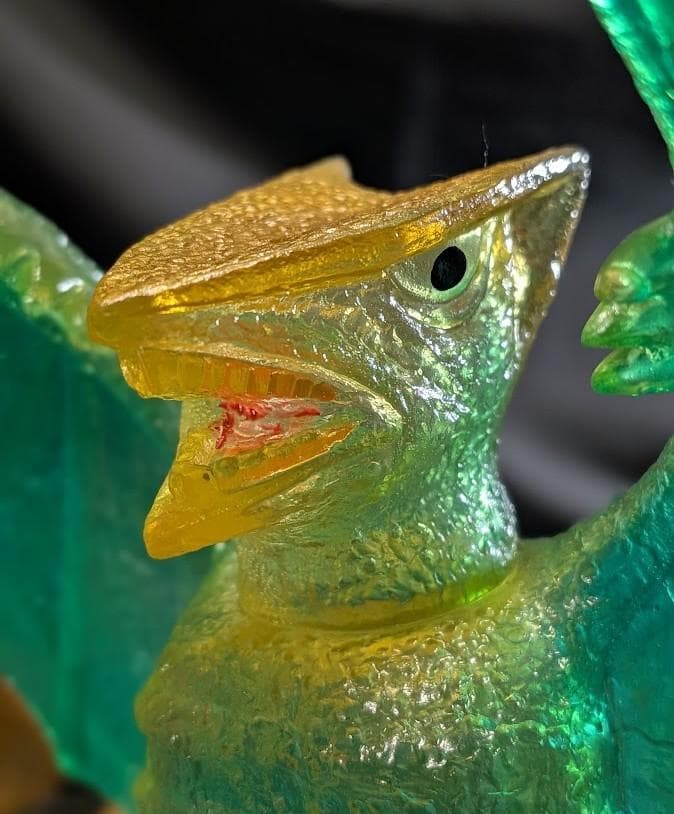 昭和ガメラ＆バルゴン＆ギャオス（マルサン・日東復刻）クリアミドルソフビ３体セット