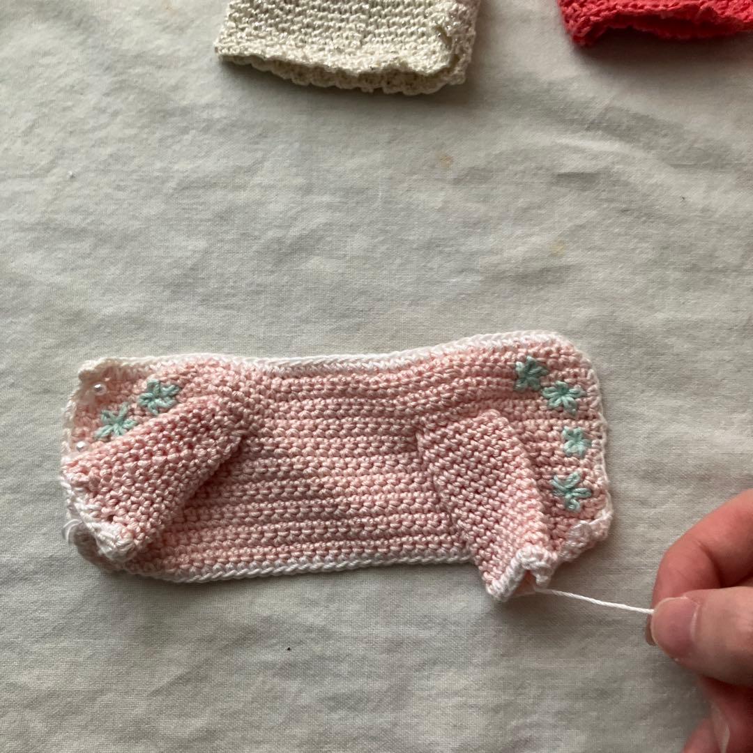 ハンドメイド　ドール　服　長袖　半袖　スカート　ワンピース（ピンク、白、水色　他