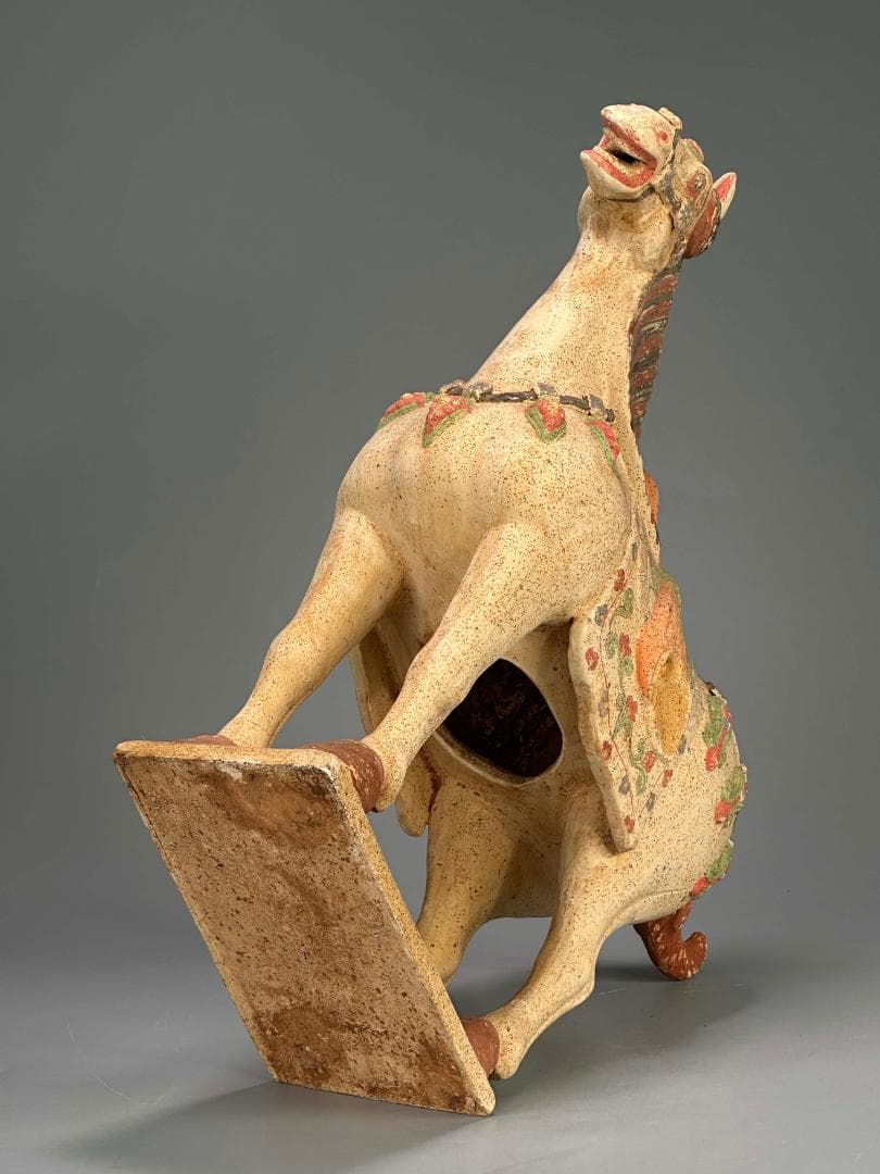 UM12U 中国美術　漢時代　陶器　加彩馬像　置物　時代　唐物