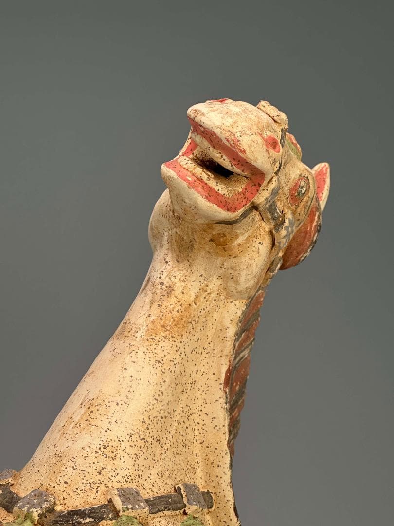 UM12U 中国美術　漢時代　陶器　加彩馬像　置物　時代　唐物