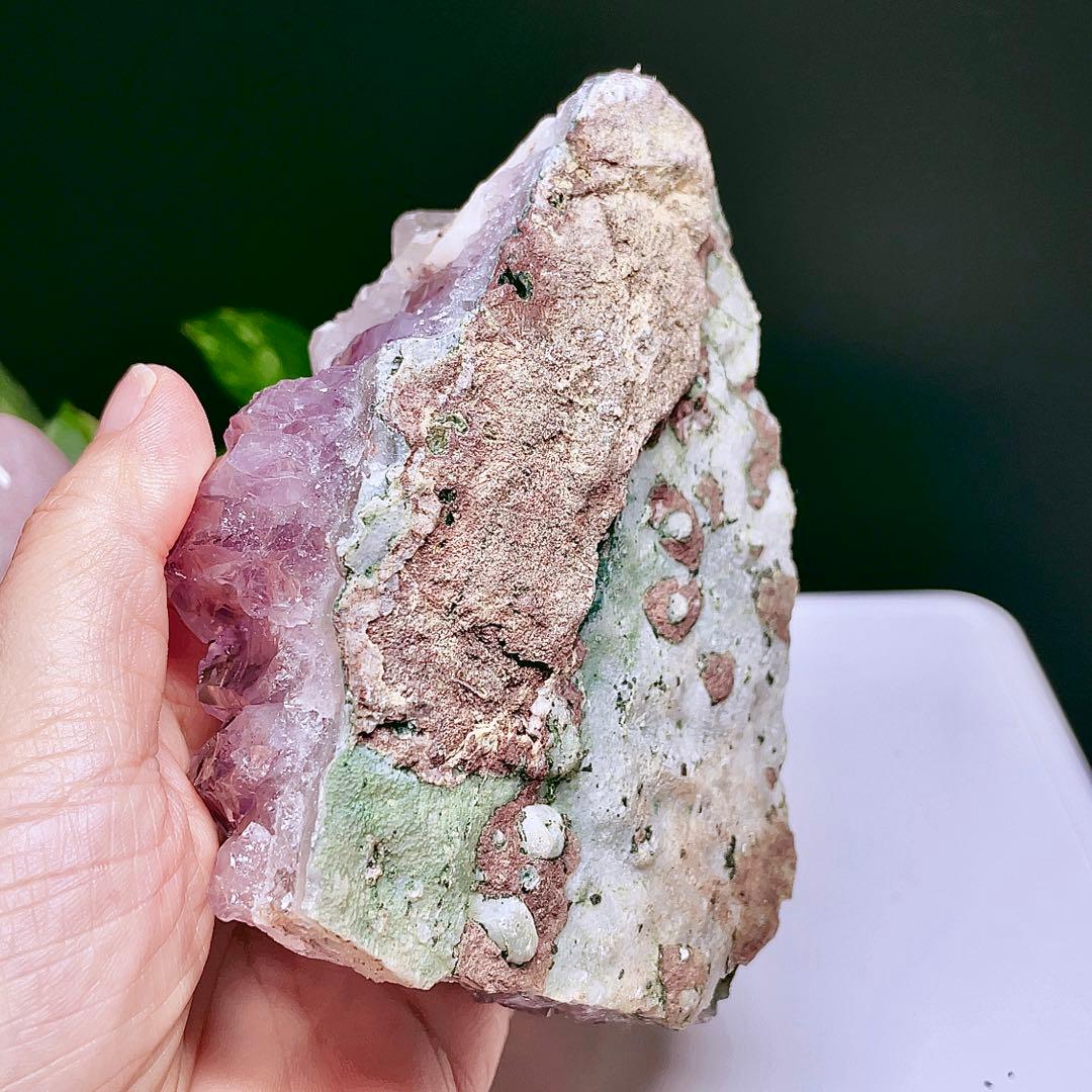 【超美品】 アメジスト　クラスター　原石　紫水晶　天然石　鉱物標本　9