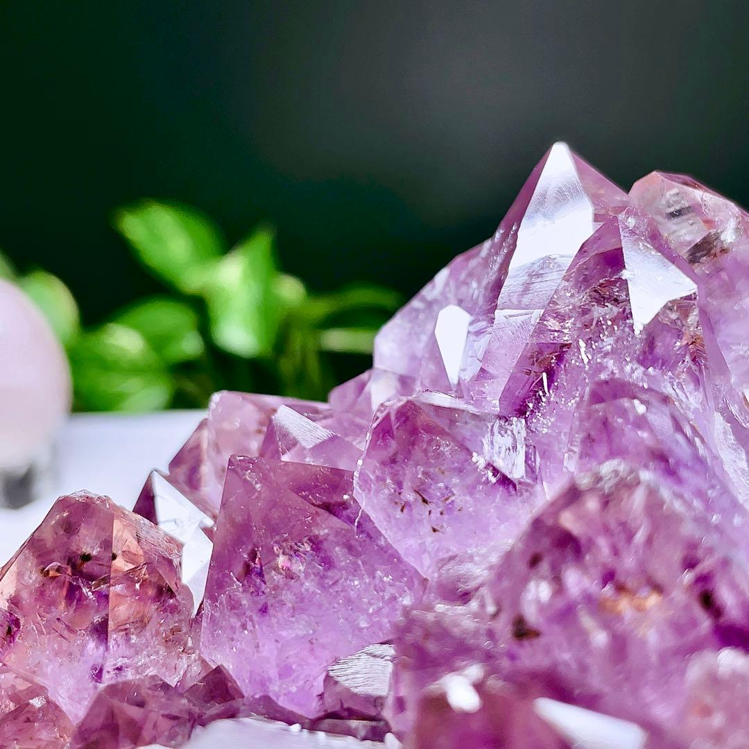 【超美品】 アメジスト　クラスター　原石　紫水晶　天然石　鉱物標本　9