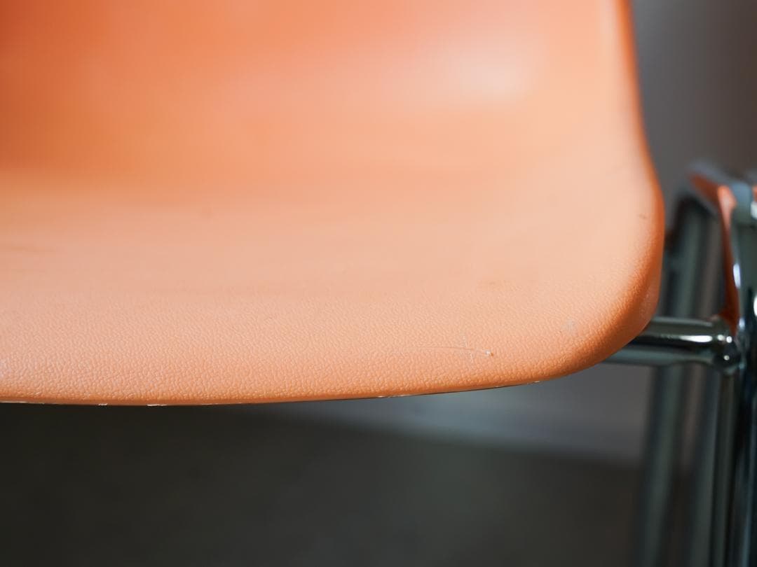 MOD ELENA スタッキングチェア 2脚 オレンジ色 ミッドセンチュリー