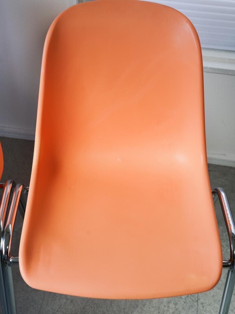 MOD ELENA スタッキングチェア 2脚 オレンジ色 ミッドセンチュリー