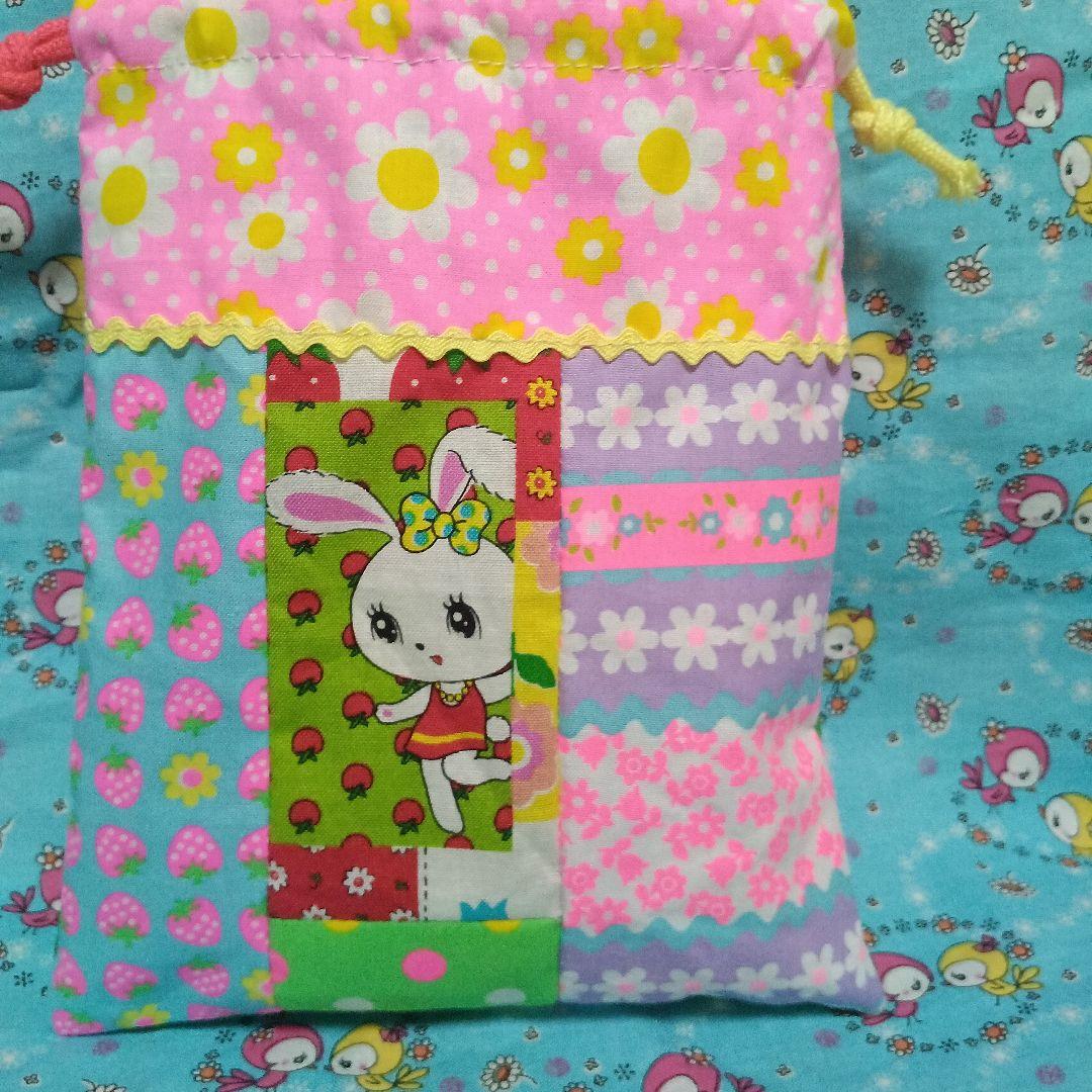 2K-6　ハニーチューン♥巾着袋　ピンクス　pinks  パッチワーク