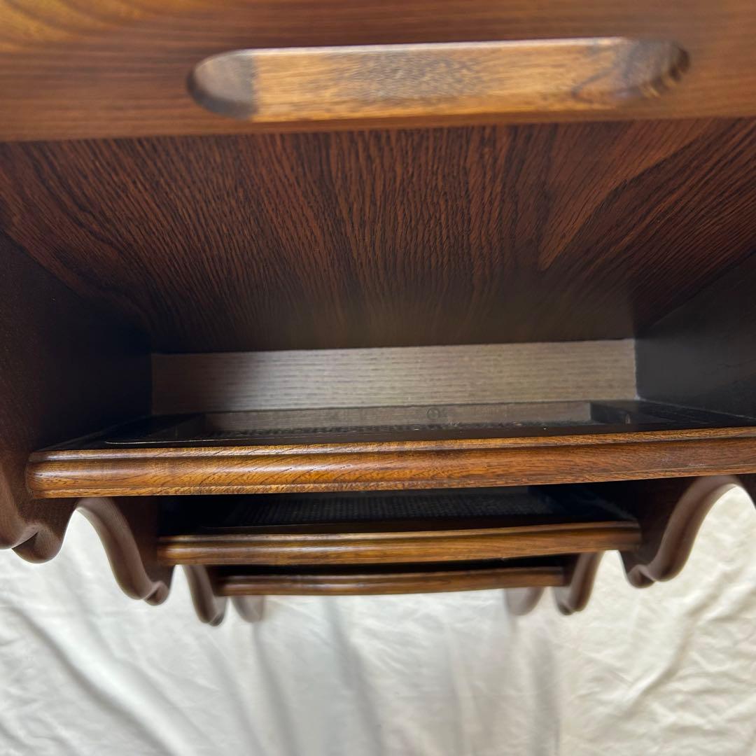 【希少】90s karimoku カリモク コロニアル 3段 木製マガジンラック