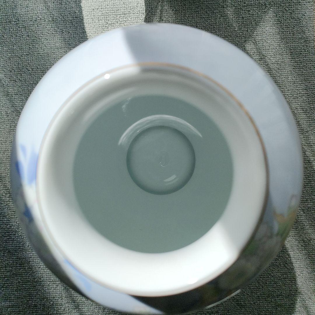 深川製磁　官窯染付　花鳥紋花瓶　花瓶　フラワーベース　骨董品　宮内庁御用達