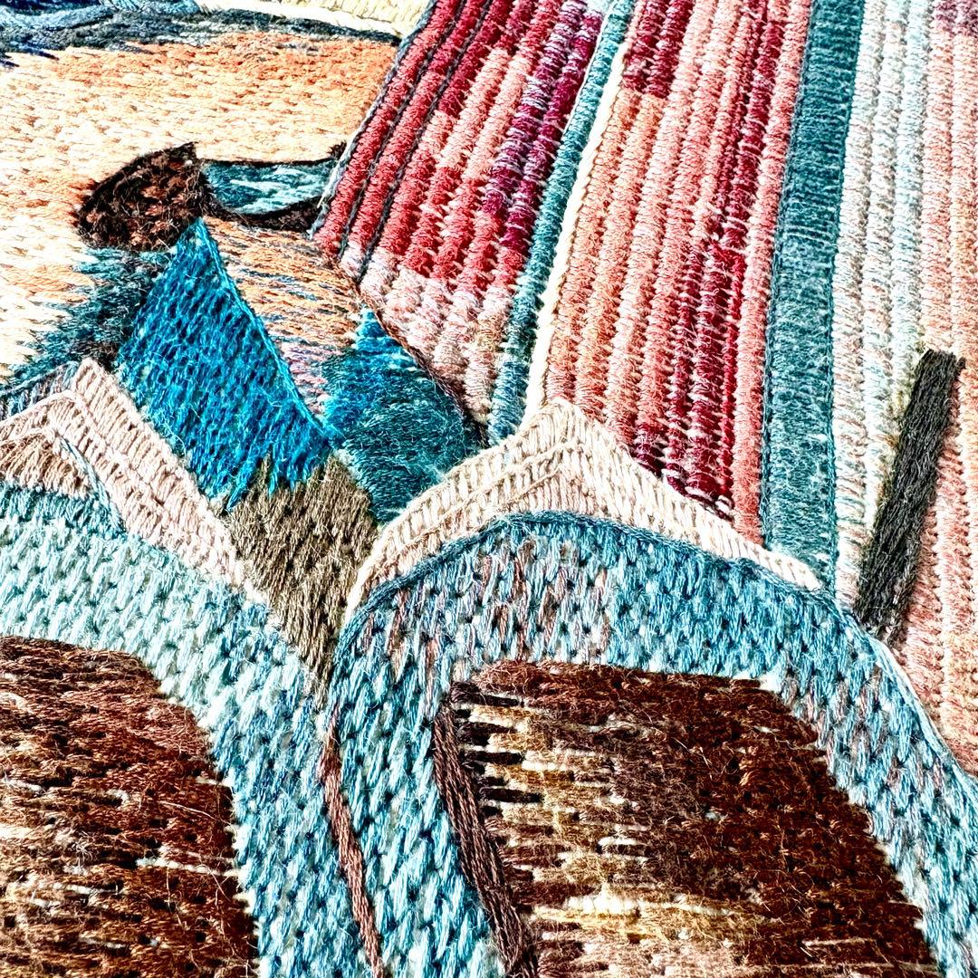 刺繍 刺繍アート インテリア ハンドメイド 風景画 イタリア ベネツィア 立体