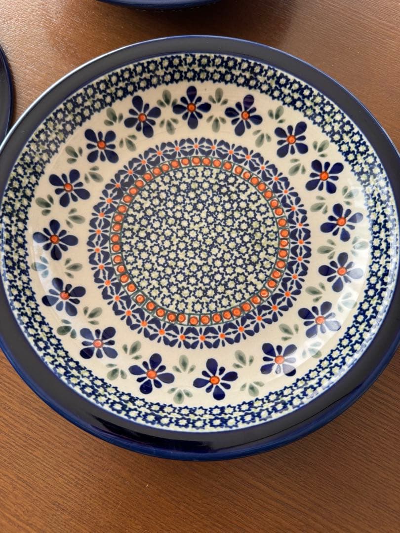 ポーリッシュポタリーパスタ皿22cm 3枚セット