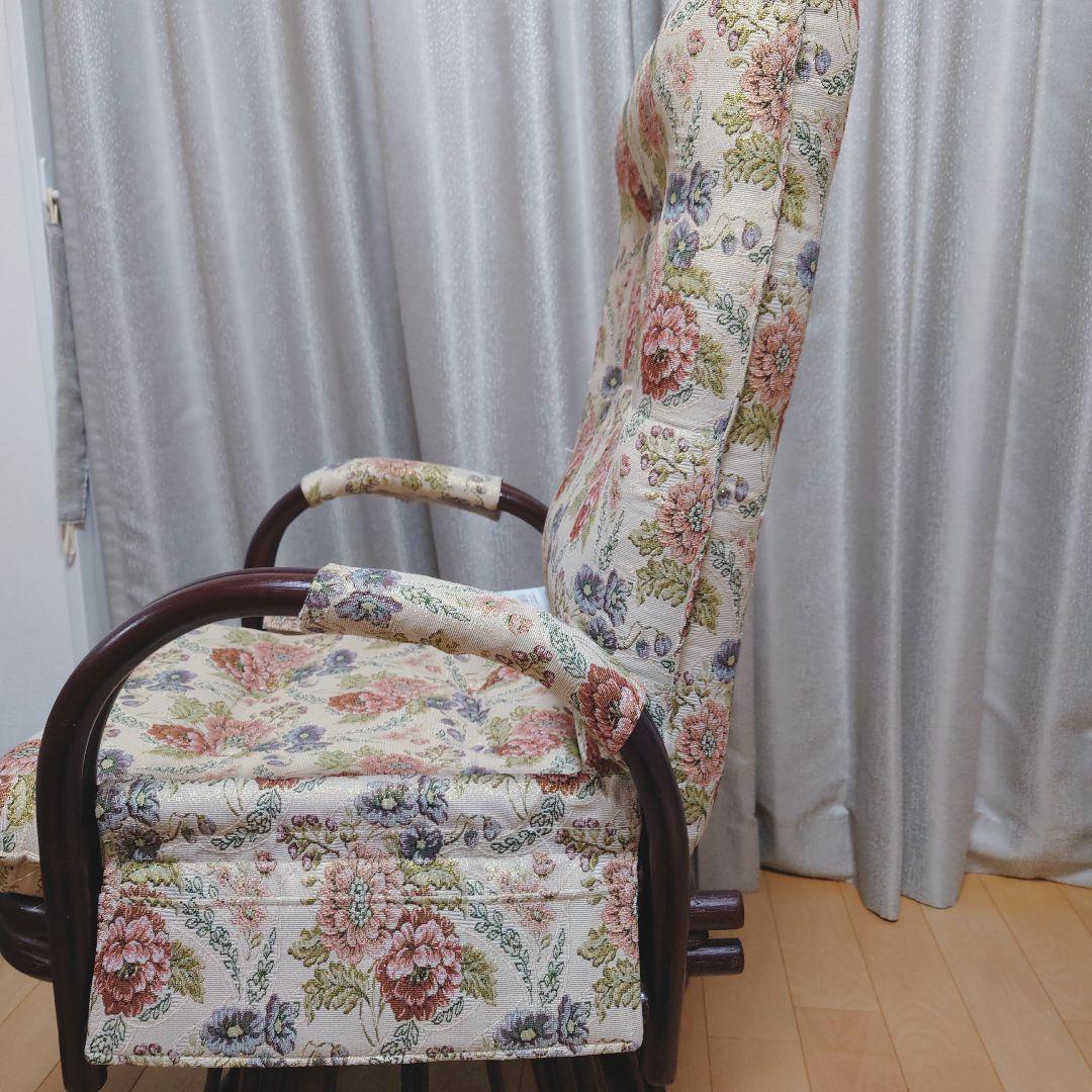 未使用 ラタン 回転椅子 　萩原 　ハイタイプ 籐